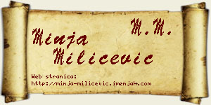 Minja Milićević vizit kartica
